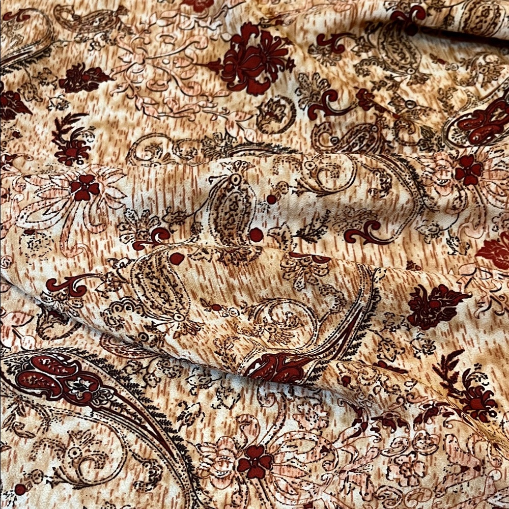 Vintage Floral Paisley Fabric - 1 3/4 yards 44” wide